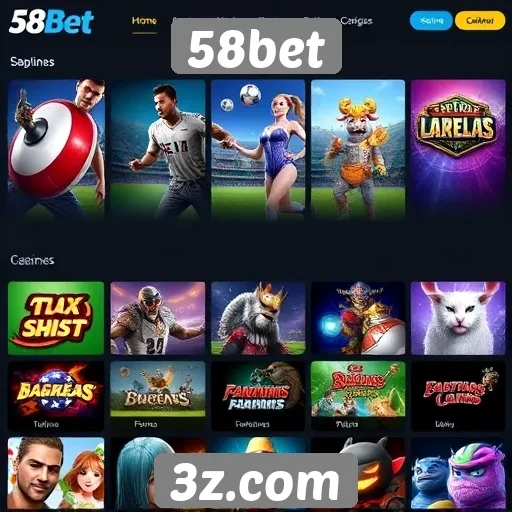 Análise da diversidade de jogos disponíveis no 58bet